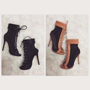 Mesh High Heel Booties